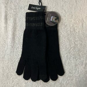 Lord & Taylor Ladies Gloves, Black, OS